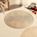 Pack X 6 Individuales Mesa Redondos Rusticos Simil Lino 39cm - Imagen 3