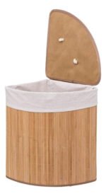 Cesto Canasto Ropa Laundry Bambú Bamboo Esquina Esquinero - Imagen 2