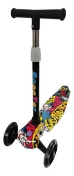 Monopatín Plegable Ruedas 3 Con Luz Infantil Niños Freno - Imagen 11