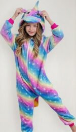 Pijama Nena Abrigado Enterito Disfraz Unicornio Suave - Imagen 2