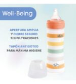 Mamadera Silicona Chicco Wellbeing 250ml 2m+ F.medio Naranja Well Being - Imagen 4