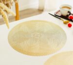 Pack X 6 Individuales Mesa Redondos Rusticos Simil Lino 39cm - Imagen 2