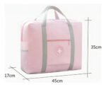 Bolso Plegable Viaje Impermeable Resistente Carry On Color Celeste Liso - Imagen 7