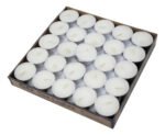 Velas Pack X 50 Con Latitas P/hornito Colores Noche S/aroma Color Blanco - Imagen 2