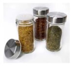 12 Especieros Vidrio Metal Organizador Cocina