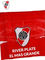 Cortina De Baño River Plate Color Rojo Y Blanco Club - Imagen 6