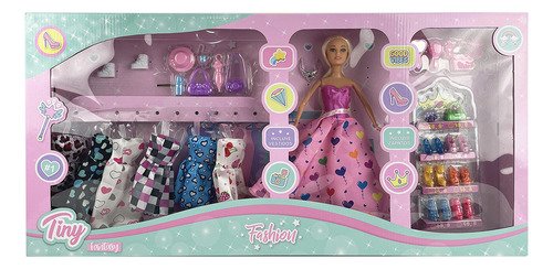 Juguete Muñeca 30cm Tiny Fashion Varios Accesorios Babymovil