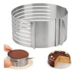 Molde Corta Torta Bizcochuelo Capas Ajustable Acero 24 A 30