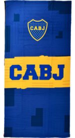 Toallon Playero Estampado Boca River Futbol Grande Babymovil