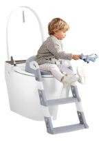 Escalera Reductor Adaptador De Inodoro Love 568 Para Niños Color Gris Lisa - Imagen 2