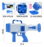 Juguete Pistola Bazuca Lanza Burbujero Burbujas Tiny - Imagen 7