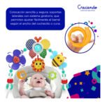 Cunero Huanger Didactico Soporte Universal Sonajero Colgante Multicolor Único - Imagen 5