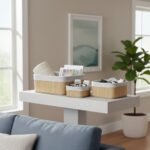 Set X3 Canastos Organizadores Cuadrados Laundry Bambu Tela - Imagen 4