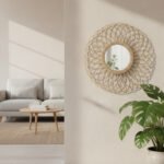 Espejo Redondo 60cm Circular Decorativo Mimbre - Imagen 3