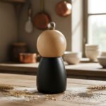 Molinillo Bicolor Madera Sal Pimienta Elegante 13 Cm - Imagen 4