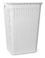 Canasto Ropa Sucia Baño Plastico Simil Rattan Grand Sin Tapa