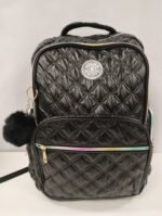 Mochila Escolar Urbana Puffer Nena Infantil Tornasolada Color Negro - Imagen 3