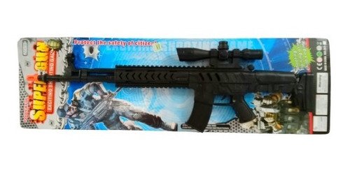 Juguete Pistola Ametralladora 68x20cm Mira Sonido Babymovil