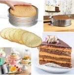 Molde Corta Torta Bizcochuelo Capas Ajustable Acero 24 A 30 - Imagen 2