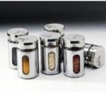 Set Especieros De Vidrio Y Acero X 6 Unidades Ms - Imagen 2