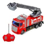 Juguete Camion Control Remoto Bombero Policia Construccion Color Bombero Escalera Móvil