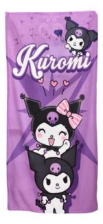 Toalla Toallon Playero 150 X 70cm Secado Rapido Kuromi - Imagen 3