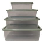 Set 4 Taper Contenedor Hermeticos Con Tapa Frezzer Microonda - Imagen 11