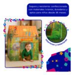 Carpa Infantil Nenas Nene Casa Frozen Spiderman 103x93x69cm Color Zoológico - Imagen 3