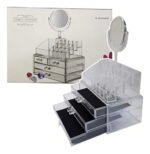 Organizador Acrílico De Maquillajes Y Cosméticos Con Espejo Color Transparente - Imagen 2