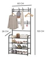 Perchero Armable Zapatos Organizador De Ropa Hierro 60 Cm - Imagen 2