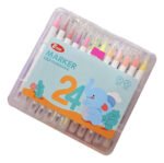 Marcadores X24 Fibrones Resaltadores Doble Punta Con Estuche - Imagen 2