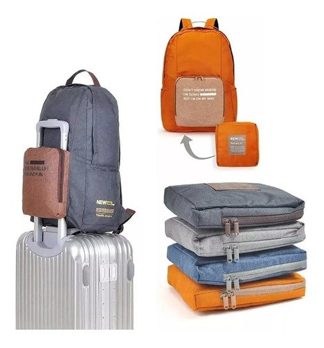 Mochila Bolso Convertible Plegable Viaje Liviana Reforzada
