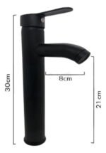 Mezcladora De Baño Monocomando Rory Bw206 Negra Mate Para Lavatorio Negro - Imagen 4