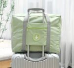 Bolso Plegable Viaje Impermeable Resistente Carry On Color Celeste Liso - Imagen 11