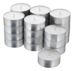 Velas Pack X 50 Con Latitas P/hornito Colores Noche S/aroma Color Blanco