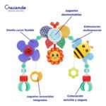 Cunero Huanger Didactico Soporte Universal Sonajero Colgante Multicolor Único - Imagen 2