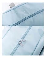 Bolso Plegable Viaje Impermeable Resistente Carry On Color Celeste Liso - Imagen 4