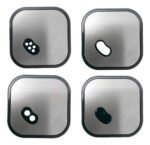 Set 6 Especieros Organizador De Vidrio Cuadrados Con Tapa - Imagen 2