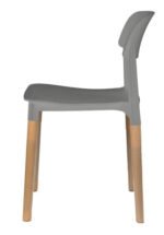 Silla Plastica Apilable Nordica Reforzada Patas Madera B&m - Imagen 10