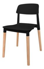 Silla Plastica Apilable Nordica Reforzada Patas Madera B&m - Imagen 7