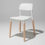 Silla Plastica Apilable Nordica Reforzada Patas Madera B&m - Imagen 6
