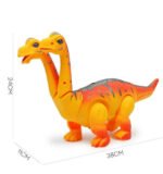 Juguete Dinosaurio 2 Cabezas Luz Sonido Camina Huevos 40 Cm - Imagen 4