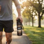 Botella Motivacional Agua Gimnasio 1 Litro Con Pico Goma Color Negro - Imagen 5