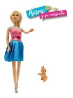 Juguete Muñeca Articulada Kiara Y Su Mascota Perrito Platito - Imagen 2