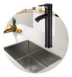 Mezcladora De Baño Monocomando Rory Bw206 Negra Mate Para Lavatorio Negro - Imagen 5