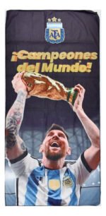 Toallon Playero Estampado Boca River Argentina Messi 70x150 - Imagen 15