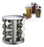 Especiero Condimentero Giratorio X12 Acero Inox Cuad O Redon Color Redondo - Imagen 2
