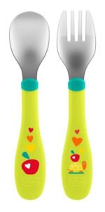 Cubiertos Bebés Acero Inoxidable 18m+ Chicco Babymovil