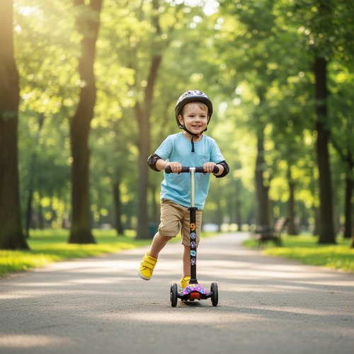 Monopatín Plegable Ruedas 3 Con Luz Infantil Niños Freno