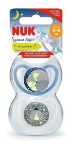 Set 2 Chupetes Bebe Space Nuk Luminoso 0-6m 6-18m Babymovil - Imagen 4
